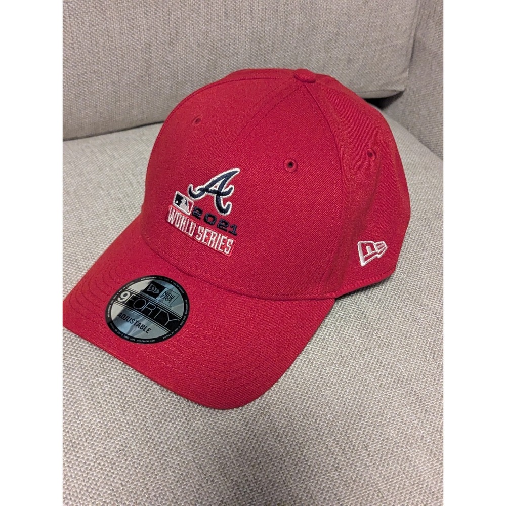 2021 MLB World Series Atlanta Braves New Era Adjustable Strap Red Hat Cap‎ New